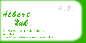 albert muk business card